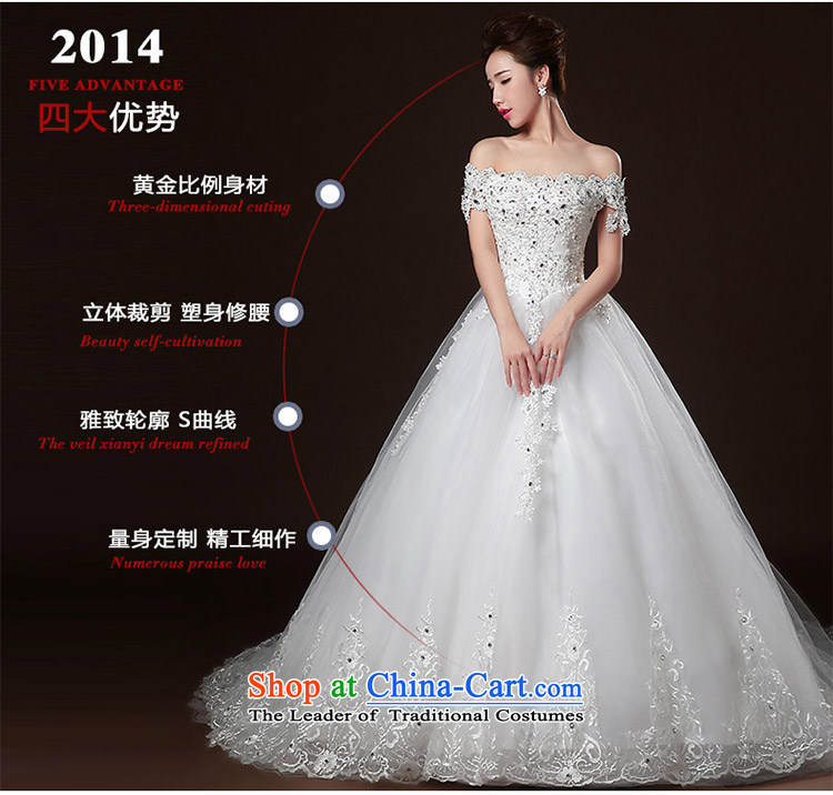 The new word shoulder wedding dress upscale tail simple wedding wedding dresses Bridal Fashion a shoulder wedding white field S picture, prices, brand platters! The elections are supplied in the national character of distribution, so action, buy now enjoy more preferential! As soon as possible.