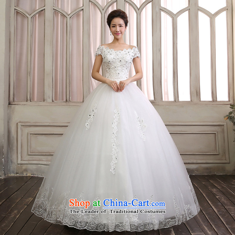 Wedding dresses new stylish Korean 2015 lace tail large word shoulder bags shoulder straps to align the bride summer video wedding pleasant thin align to the bridal lace XXL, pleasant bride shopping on the Internet has been pressed.