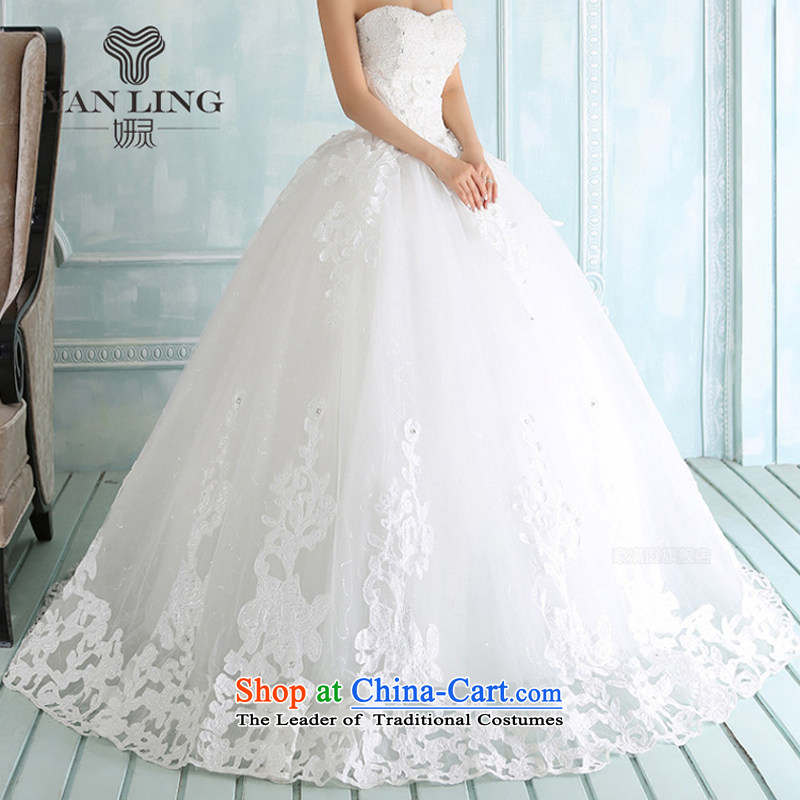 The new 2015 winter wedding dresses lace on chip and chest straps to align the Korean version of the Wedding Dress Photography subject wearing white L, Charlene Choi spirit has been pressed shopping on the Internet