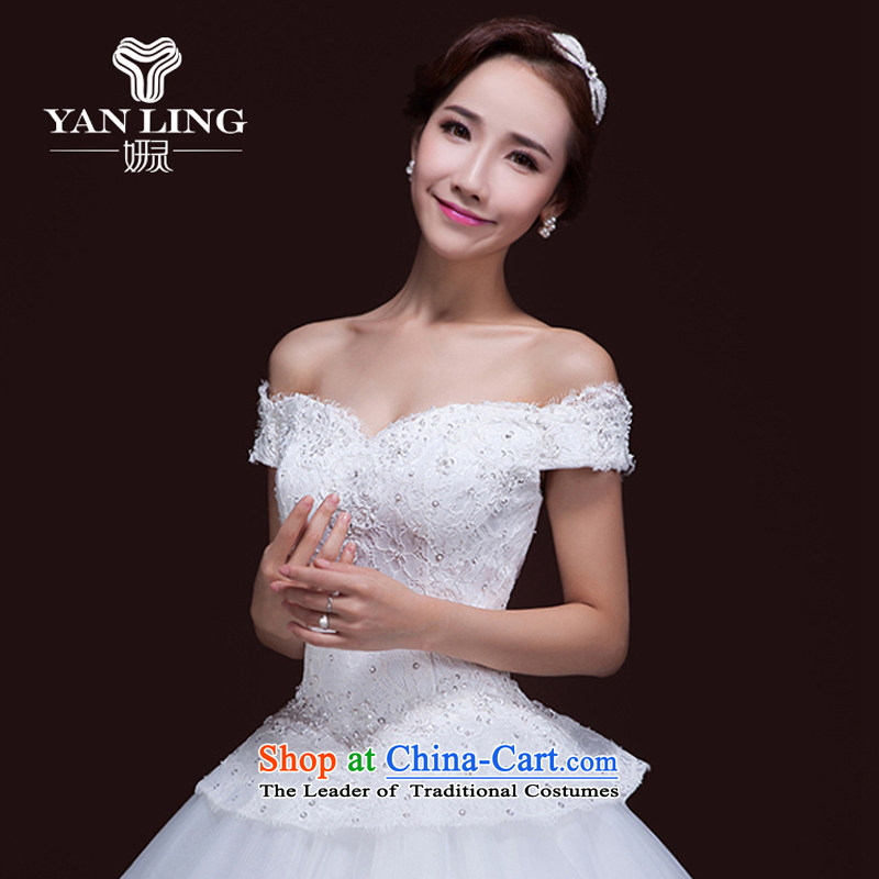 Charlene Choi Ling 2015 autumn and winter new wedding dresses bridal lace Korean word shoulder anointed chest to align the Sau San wedding , L, Charlene Choi spirit has been pressed shopping on the Internet