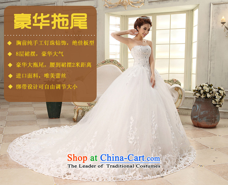 Wedding dresses new 2015 large white streaks in the Korean version of Princess Deluxe tail length and chest diamond embroidery video thin wedding pleasant bride tail S picture, prices, brand platters! The elections are supplied in the national character of distribution, so action, buy now enjoy more preferential! As soon as possible.