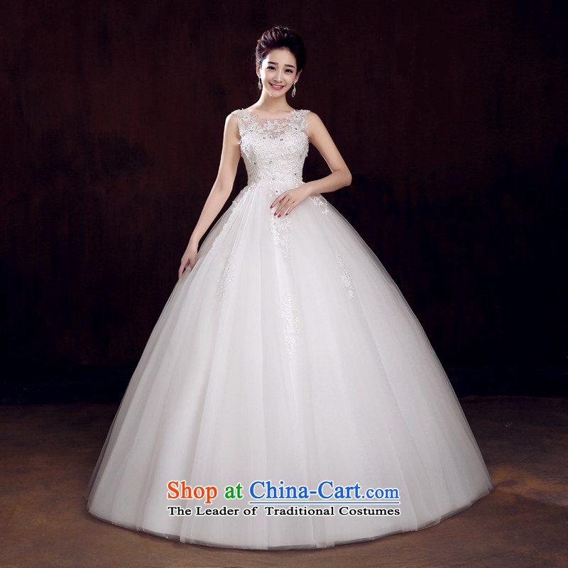 The knot true love wedding dress 2015 Spring New Korean minimalist shoulders to align graphics thin marriages a field shoulder wedding White XL, married a true love , , , shopping on the Internet