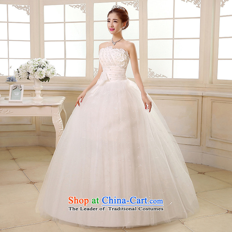 Rain-sang yi 2015 new wedding dress white Princess Mary Magdalene chest stylish large thin nail graphics PEARL FLOWER to align the bride wedding HS890 white tailored, rain-sang Yi shopping on the Internet has been pressed.