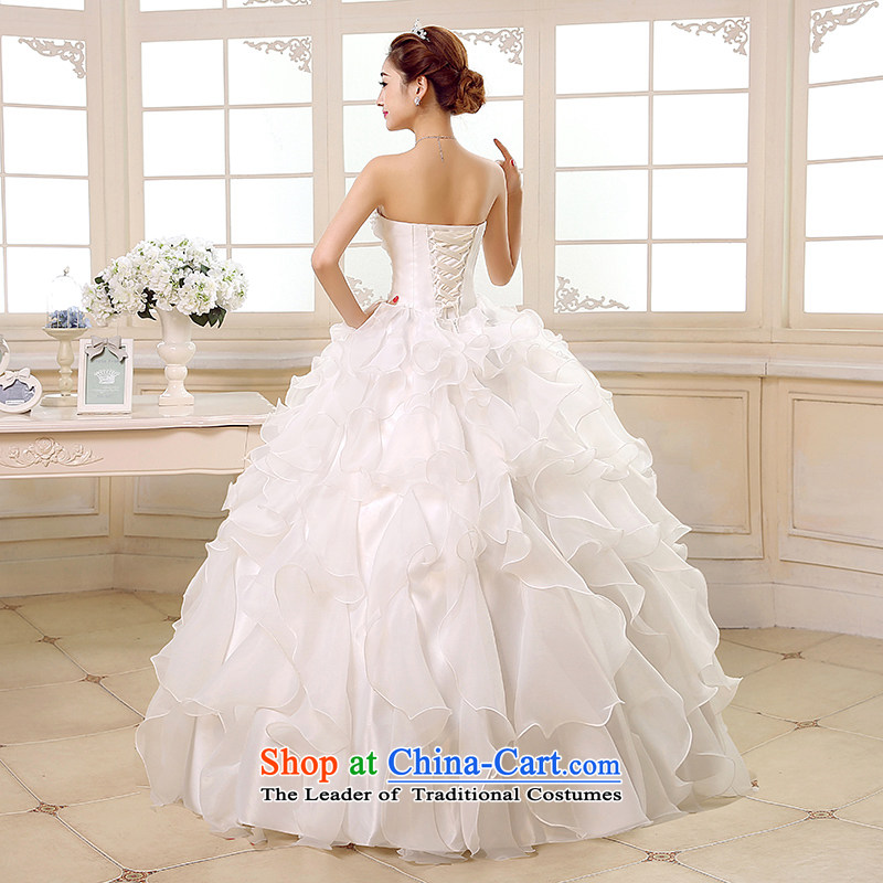 Rain-sang yi 2015 new bride wedding dress white Princess Mary Magdalene chest stylish large thin nail Graphics alignment with the Pearl River Delta wedding HS889 white tailored, rain-sang Yi shopping on the Internet has been pressed.
