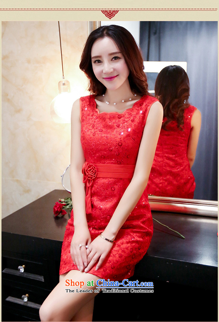 Rui Zhu 2015 spring, summer, autumn and new stylish marriages large red dress Sau San sleeveless step skirt shawl two kits embroidery lace on Chip dinner drink red L picture, prices, brand platters! The elections are supplied in the national character of distribution, so action, buy now enjoy more preferential! As soon as possible.