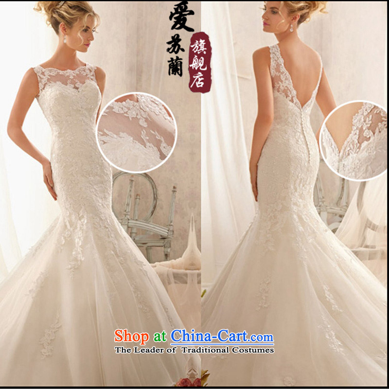 The new word luxury collar shoulders lace back wedding dress vest for Sau San for high-end crowsfoot wedding to white , Love Su-lan , , , shopping on the Internet