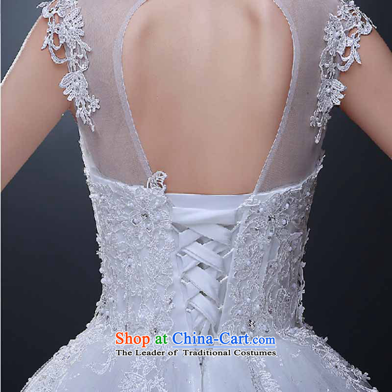 The new spring 2015 wedding stylish Korean collar package shoulder wedding dresses summer video thin straps Sau San align to lace white XXL, Su-lan , , , Love shopping on the Internet