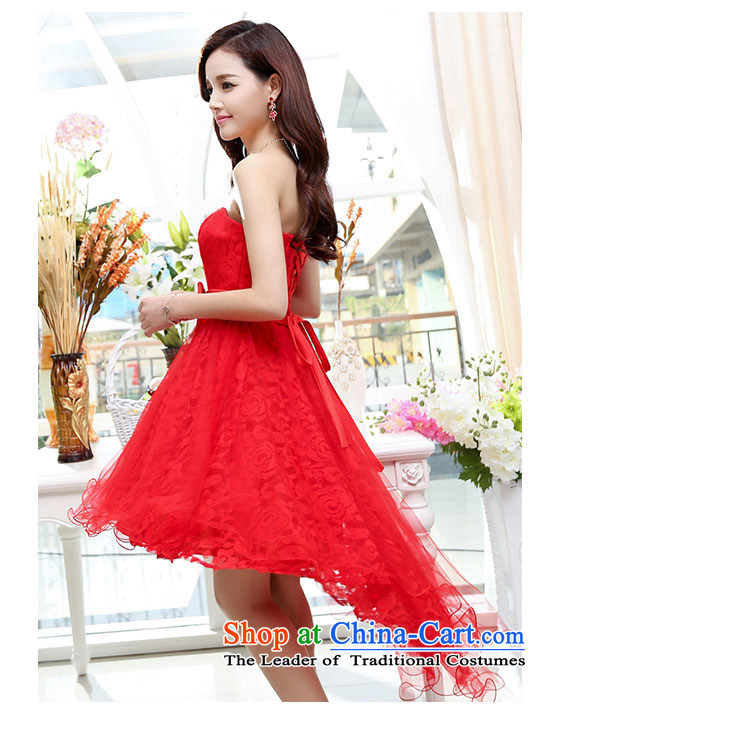 Rui Zhu 2015 spring, summer, autumn and the new silk yarn waves buds chest side tail marriages wedding bridesmaid dinner dress bow tie straps foutune bon bon skirt apricot XL Photo, prices, brand platters! The elections are supplied in the national character of distribution, so action, buy now enjoy more preferential! As soon as possible.