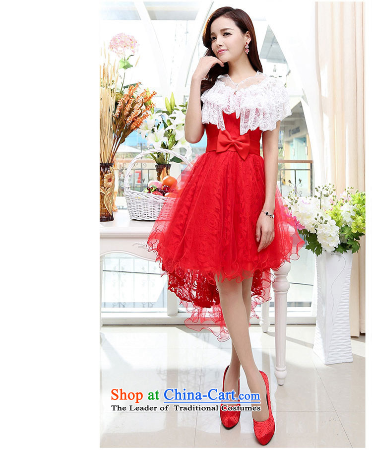 Rui Zhu 2015 spring, summer, autumn and the new silk yarn waves buds chest side tail marriages wedding bridesmaid dinner dress bow tie straps foutune bon bon skirt apricot XL Photo, prices, brand platters! The elections are supplied in the national character of distribution, so action, buy now enjoy more preferential! As soon as possible.