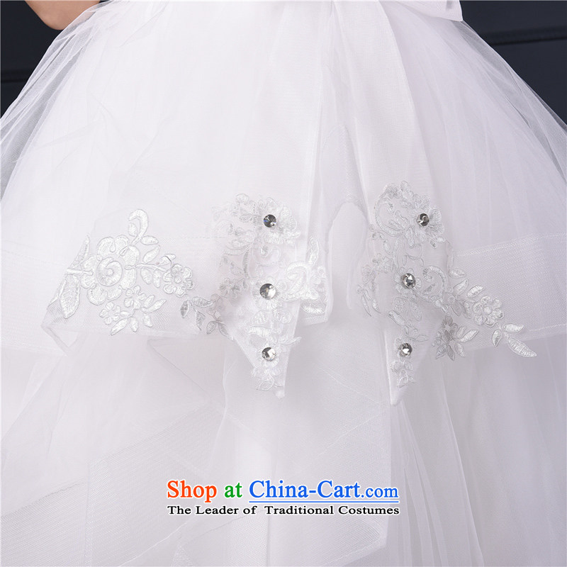 (Heung-lun's Health 2015 wedding new spring and summer Korean anointed chest wedding code to align with the bride wedding dress girl did not rule petticoats White M Heung-chou's shopping on the Internet has been pressed.