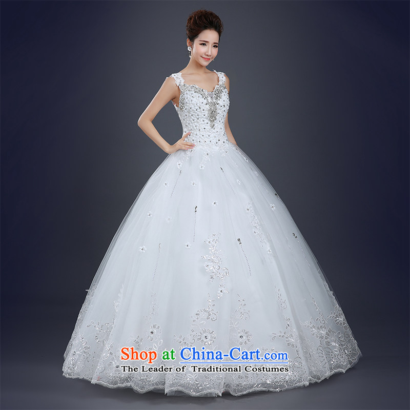 Beverly Ting wedding dress shoulders spring and summer 2015, a new field to align the shoulder Korean brides white simple drill Sau San Wedding White M, Beverly (tingbeier ting) , , , shopping on the Internet