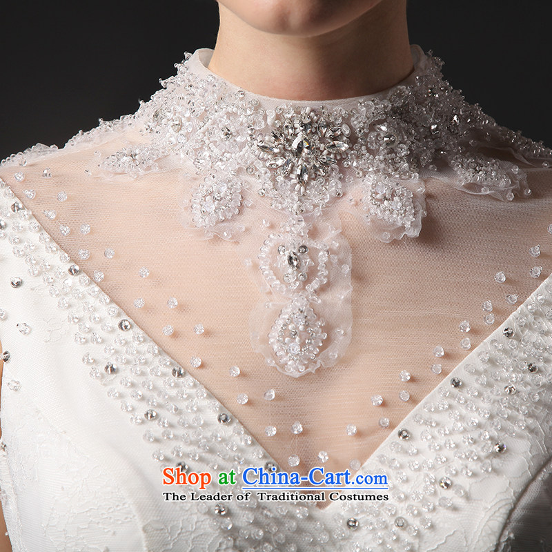 There is set at the beginning of the new 2015 cream wedding dress lace V-Neck Korean big white tail 8, HOC , , , shopping on the Internet