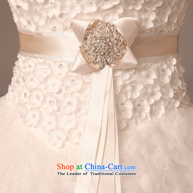 The spring and summer of 2015 new stylish Chest Flower to align the anointed wedding dresses Asian layout sweet straps, video thin white Sau San S, plumbing, , , , shopping on the Internet