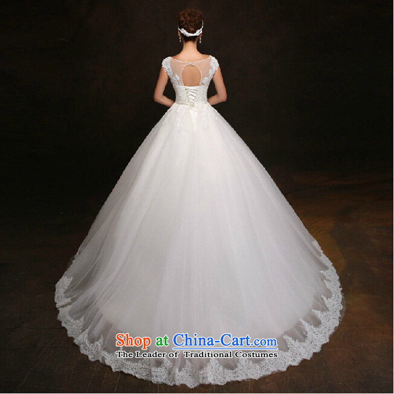 The first field shoulder tail graphics thin wedding dresses new upscale, spring and summer bride wedding video thin shoulders back retro white XXXL, love Su-lan , , , shopping on the Internet