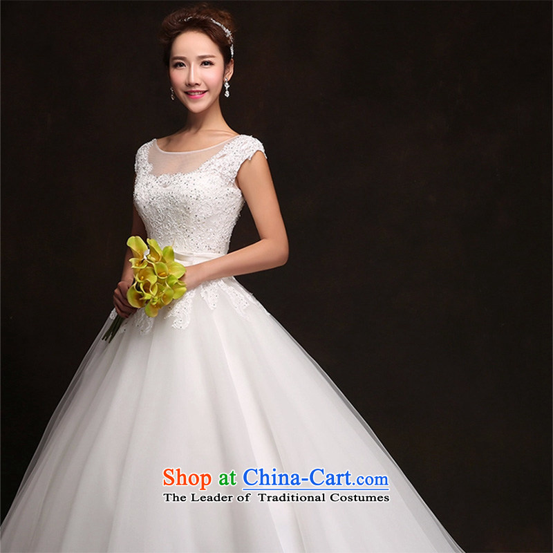 The first field shoulder tail graphics thin wedding dresses new upscale, spring and summer bride wedding video thin shoulders back retro white XXXL, love Su-lan , , , shopping on the Internet