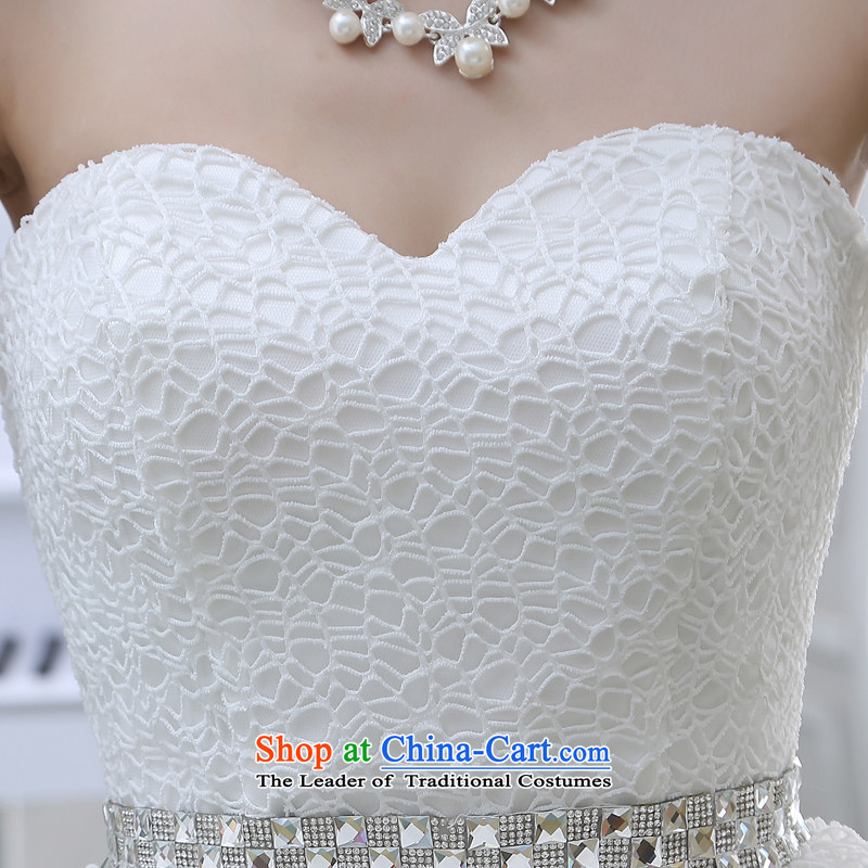 Wedding dresses new 2015 luxury lace collar engraving tail Foutune of video thin crowsfoot retro wedding white S, darling Bride (BABY BPIDEB) , , , shopping on the Internet