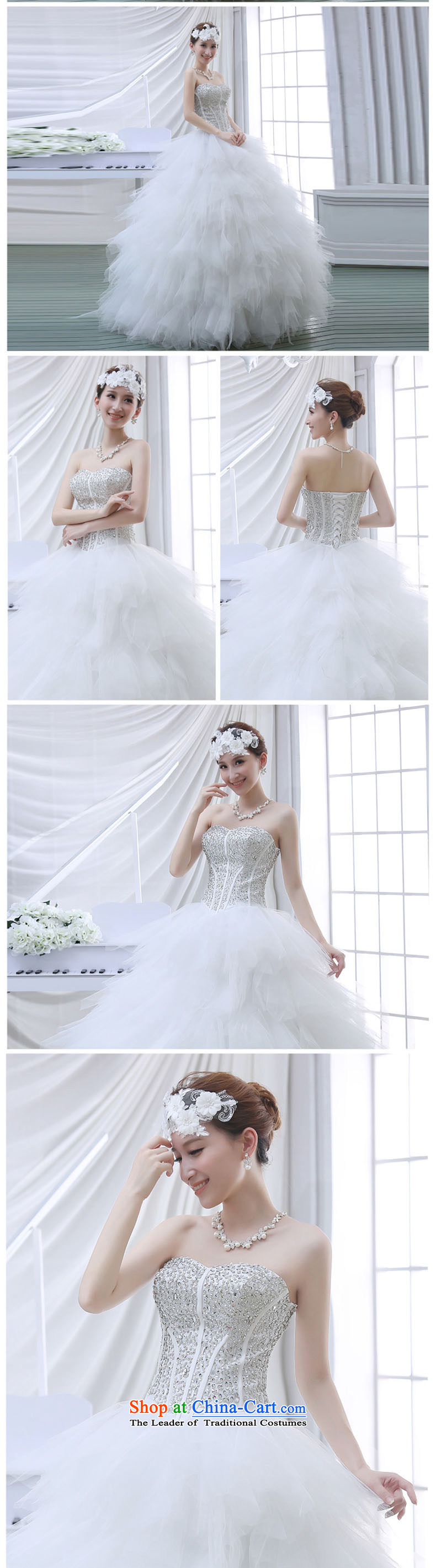 2015 new large tail and chest Korean water drilling bon bon Skirts 7 bride wedding dresses White M picture, prices, brand platters! The elections are supplied in the national character of distribution, so action, buy now enjoy more preferential! As soon as possible.