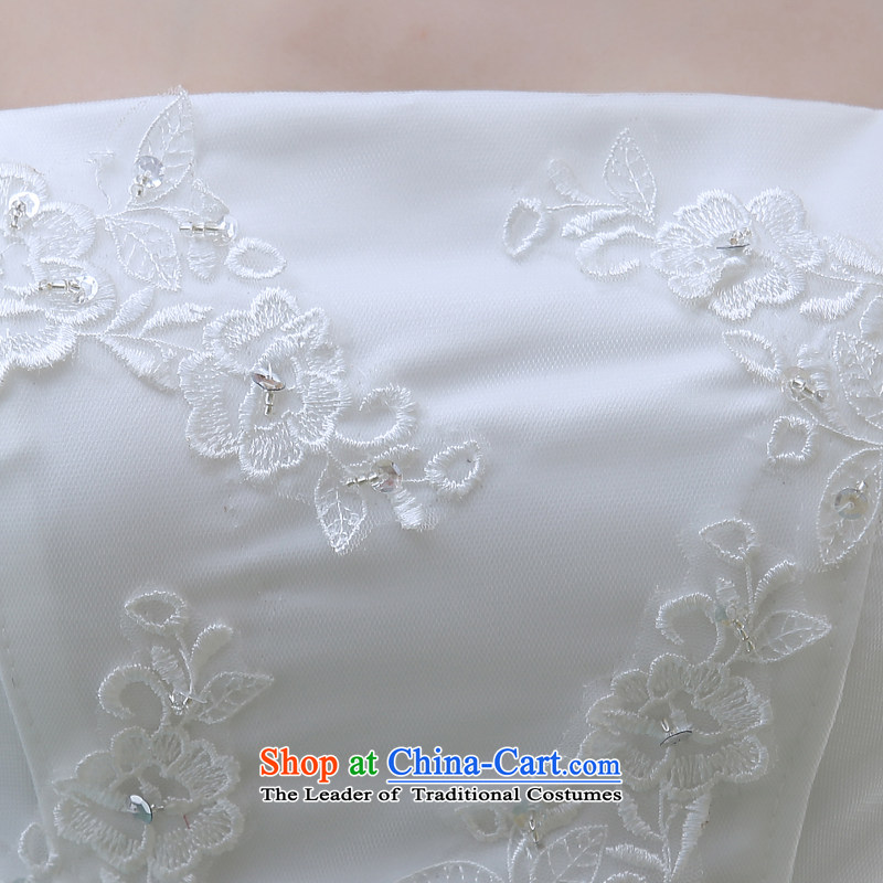 Wipe the chest small trailing wedding dresses new bride 2015 minimalist Korean skirt A crowsfoot lace white XXL, to align the Sau San Bo-Bride (BABY BPIDEB) , , , shopping on the Internet