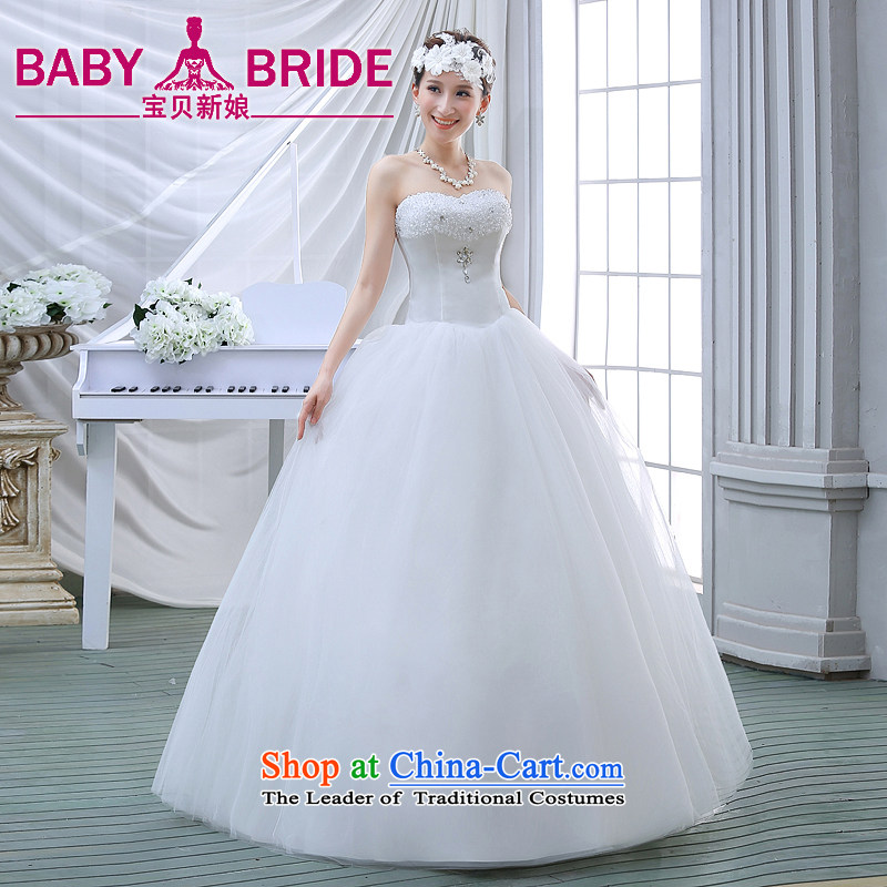 The bride wedding dresses 2015 new spring and summer Korean anointed chest Sau San sleeveless simplicity to align the large luxury big WhiteXL