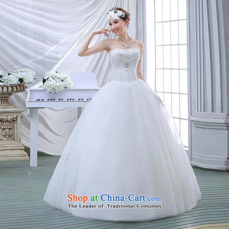 The bride wedding dresses 2015 new spring and summer Korean anointed chest Sau San sleeveless simplicity to align the large luxury big white XL, darling Bride (BABY BPIDEB) , , , shopping on the Internet