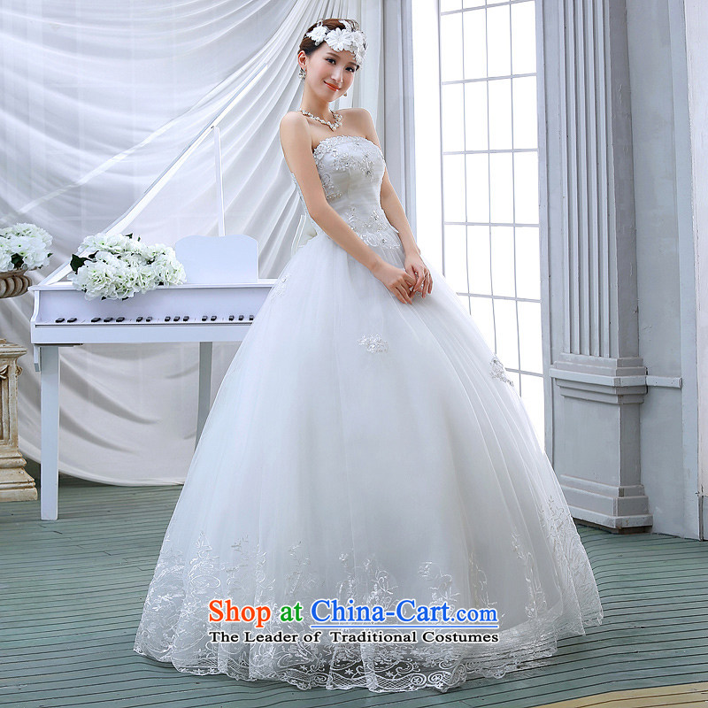 Wedding dresses spring 2015 the new Korean brides to align the princess lace bon bon light drill video thin wiping the chest wedding White M TREASURE (BABY BPIDEB bride) , , , shopping on the Internet