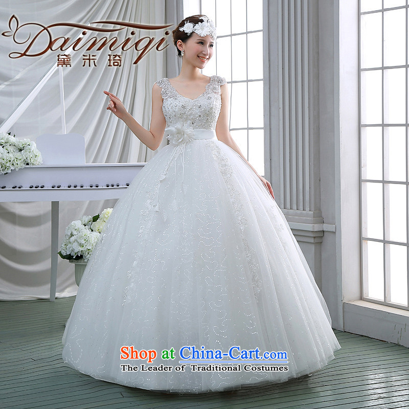 Wedding dresses 2015 Spring New Korean Princess shoulders to align the sweet graphics thin marriages a field shoulder wedding whiteL
