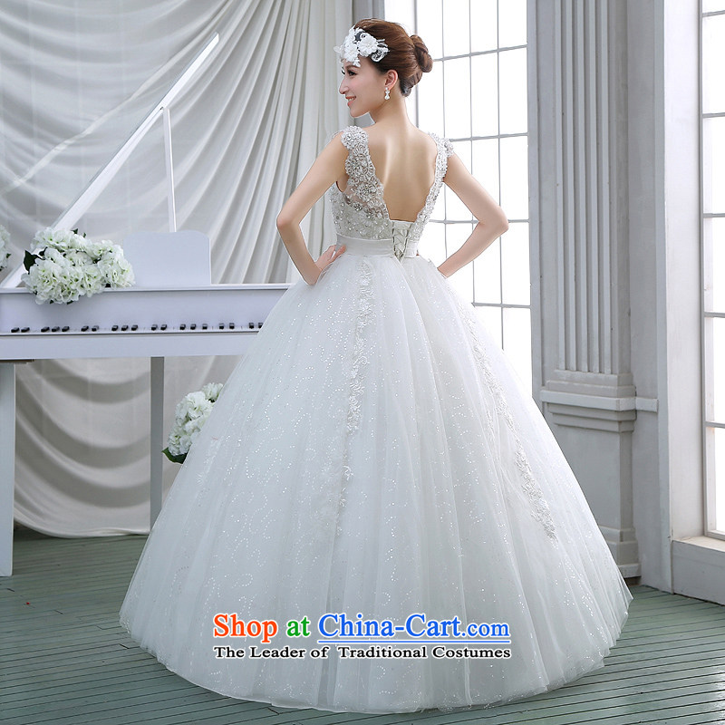 Wedding dresses 2015 Spring New Korean Princess shoulders to align the sweet graphics thin marriages a field shoulder wedding white , L, M Qi , , , diana shopping on the Internet