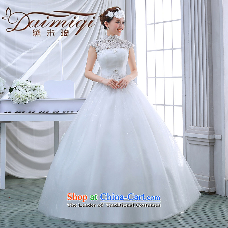 Diamond lace back Korean Princess Bride straps a field shoulder wedding dresses spring 2015 New White?S
