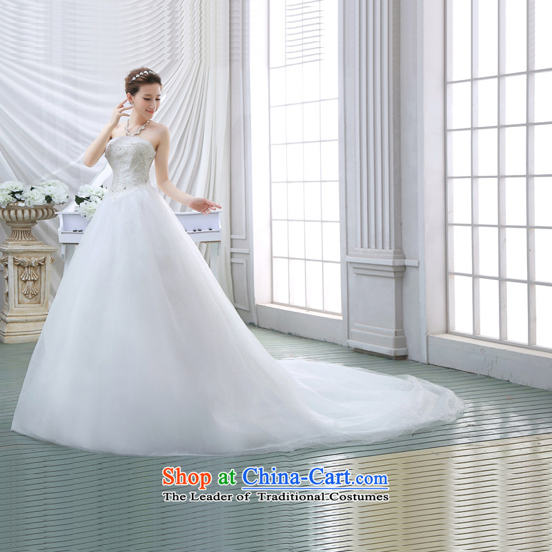 Wedding dresses new 2015 Spring tail bride anointed chest video thin Korean wedding tail lace white XXL, Demi Moor Qi , , , shopping on the Internet