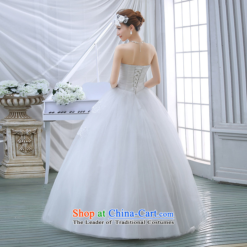 2015 Spring/Summer wedding dresses new lace Sau San video thin alignment with chest-Korean Bridal Suite White XL, Demi Moor Qi , , , shopping on the Internet