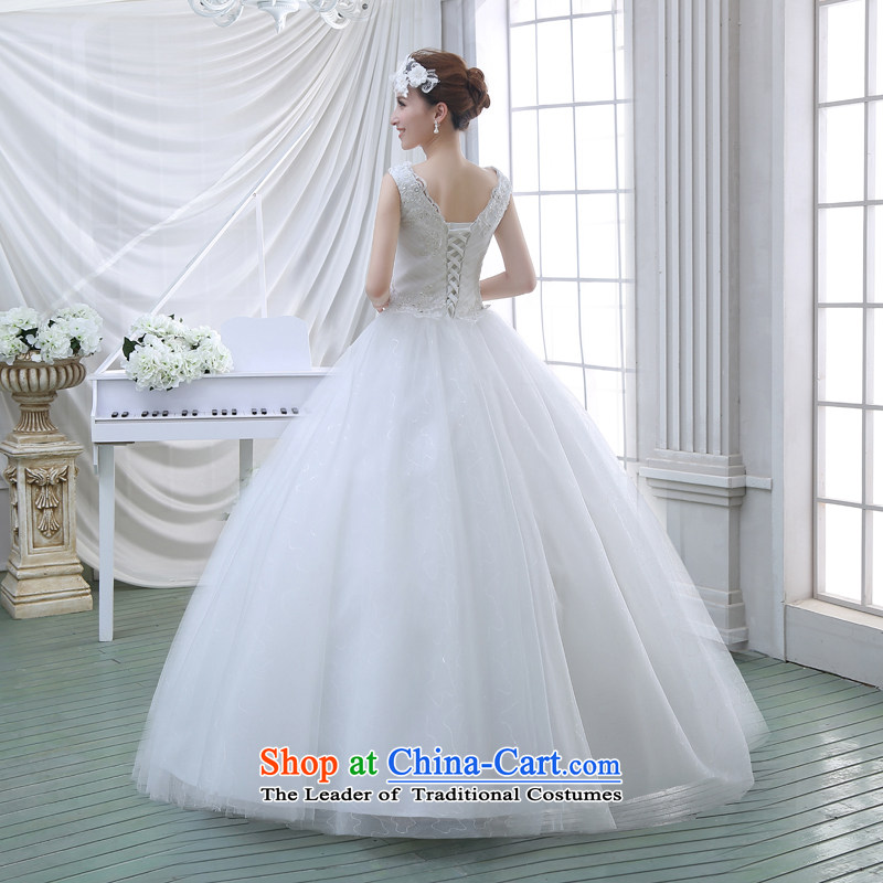 Wedding dresses spring 2015 new lace shoulders of diamond ornaments deluxe to align the wedding white XXL, Demi Moor Qi , , , shopping on the Internet