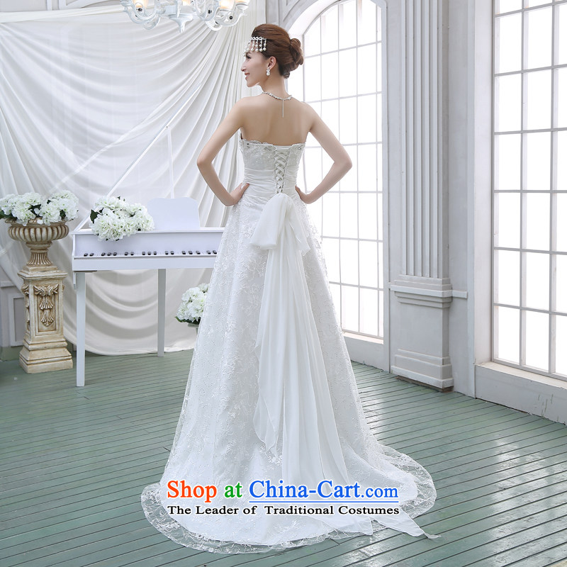 The new 2015 wedding dresses and chest small trailing crowsfoot stylish Sau San Korean brides to align the lace large white XXL, winter Demi Moor Qi , , , shopping on the Internet