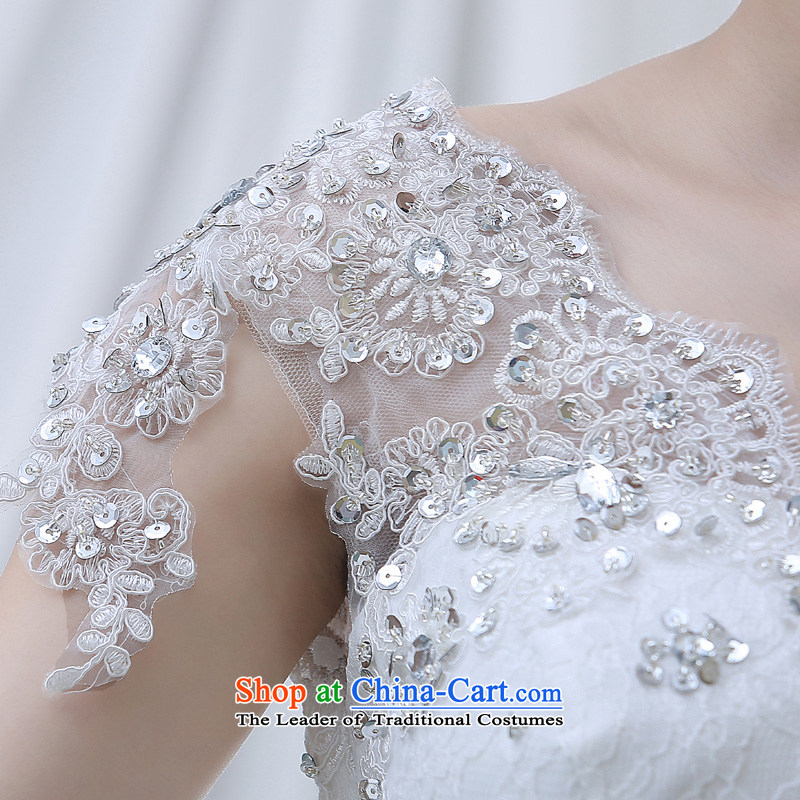 2015 Spring New Korean Sau San video thin lace breast tissue petticoats elegant retro Repair Word wedding shoulder White M Demi Moor Qi , , , shopping on the Internet