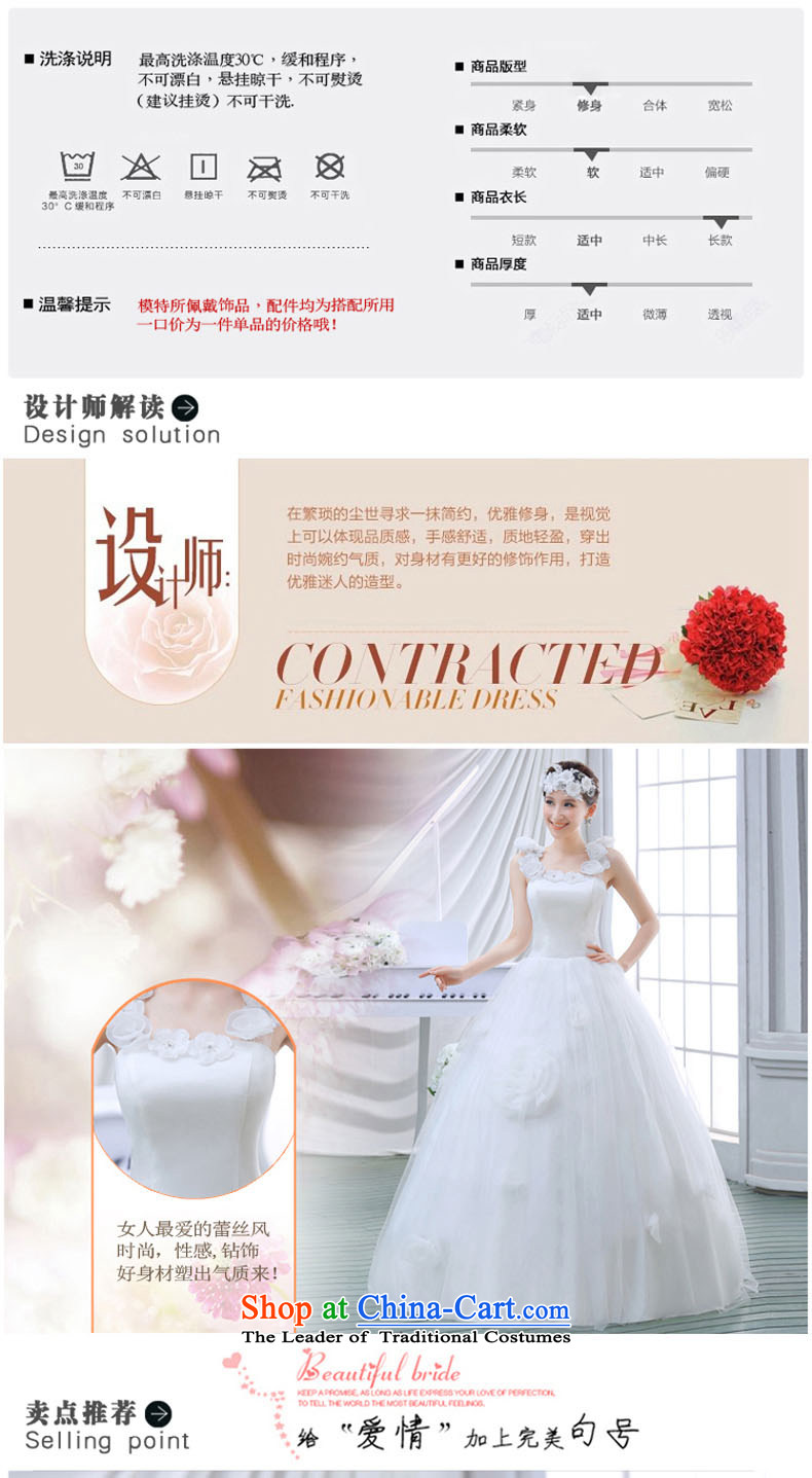 2015 Spring New Korean minimalist princess shoulders the word lace retro shoulder bon bon skirt to align the wedding pictures, price XL white, brand platters! The elections are supplied in the national character of distribution, so action, buy now enjoy more preferential! As soon as possible.