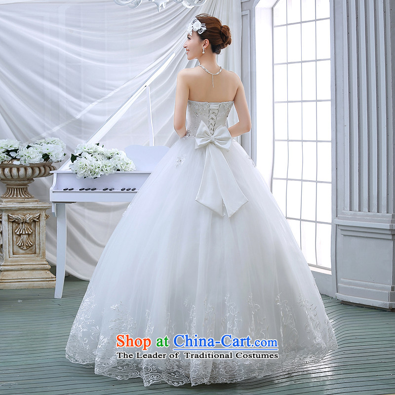 Wedding dresses spring 2015 the new Korean brides to align the princess lace bon bon light drill video thin wiping the chest wedding White M Demi Moor Qi , , , shopping on the Internet