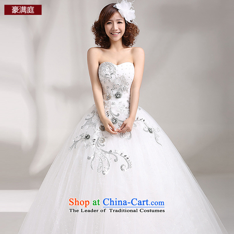 Wedding dresses new 2015 Korean sweet Princess on chip flowers Korean water drilling and chest to wedding white white form do other code plus 20, HO full Chamber , , , shopping on the Internet