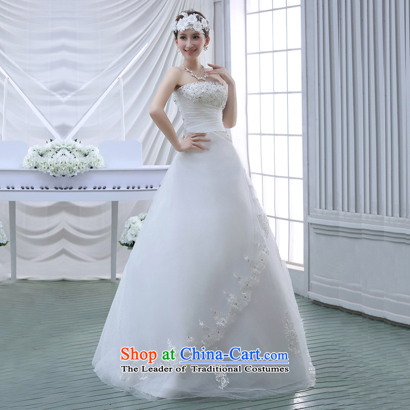 The new Korean Princess Mary Magdalene chest on drill stylish graphics thin large fat mm lace bride wedding dresses Spring 2015 White XXL, Demi Moor Qi , , , shopping on the Internet