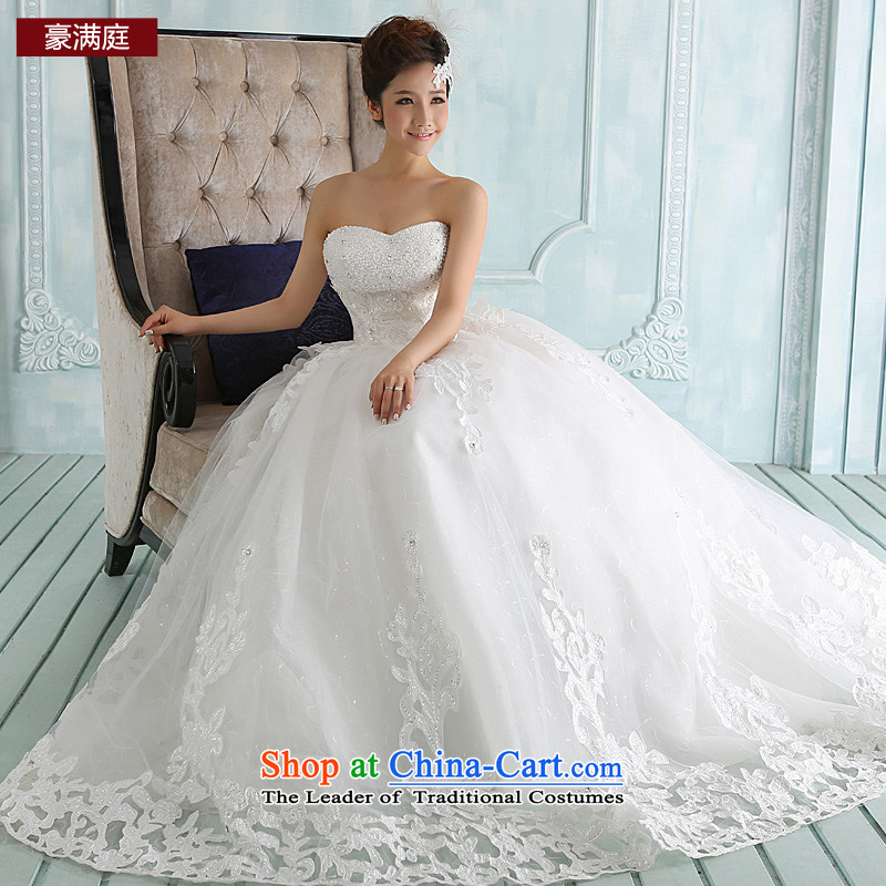 The new 2015 winter wedding dresses lace on chip and chest straps to align the Korean version of the Wedding Dress Photography subject wearing white White XL, Ho full Chamber , , , shopping on the Internet