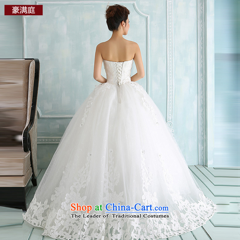 The new 2015 winter wedding dresses lace on chip and chest straps to align the Korean version of the Wedding Dress Photography subject wearing white White XL, Ho full Chamber , , , shopping on the Internet
