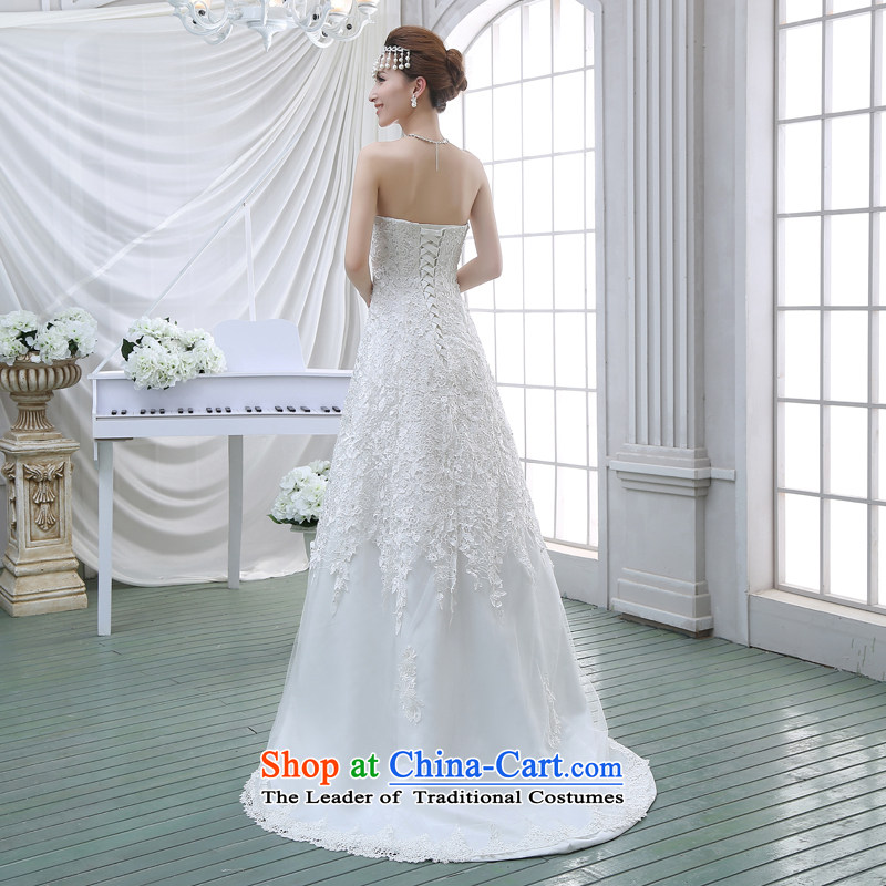 2015 new spring and summer and chest Wedding Fashion Korean version of Sau San skinny tail wedding lace diamond wedding white , L, M Qi , , , diana shopping on the Internet