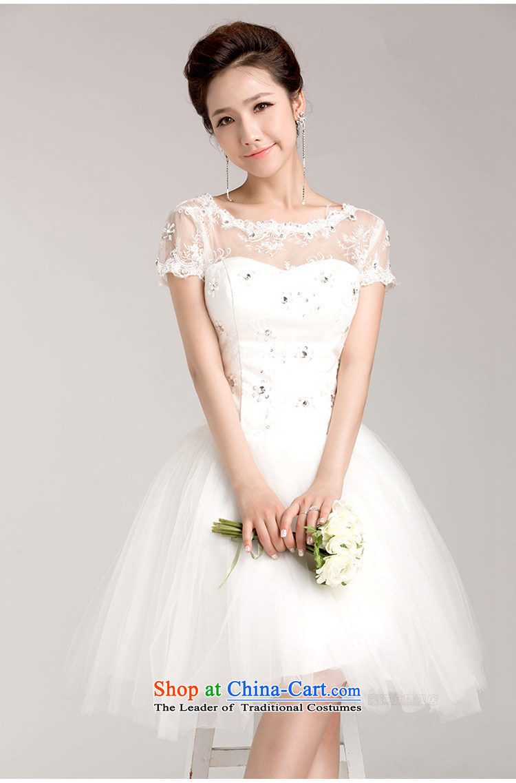 The bride minimalist wedding dress sweet princess bon bon skirt package shoulder lace short-sleeved short of straps wedding in spring and summer white picture, prices, S brand platters! The elections are supplied in the national character of distribution, so action, buy now enjoy more preferential! As soon as possible.