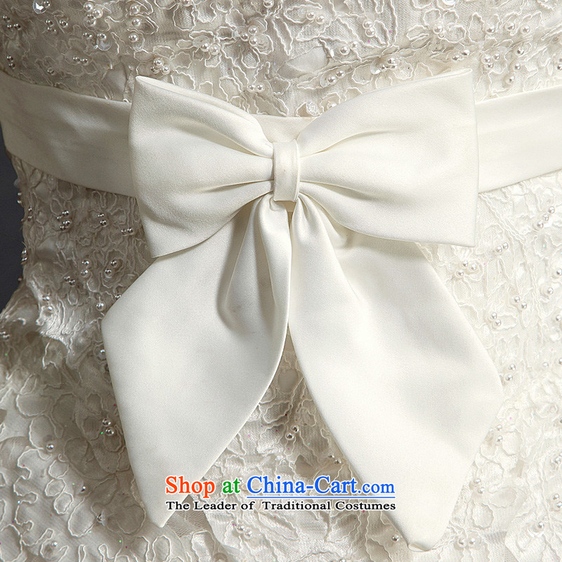 Ho full Chamber wedding dresses new 2015 Pearl lace bow ties to align the bride minimalist wedding White XL, Ho full Chamber , , , shopping on the Internet