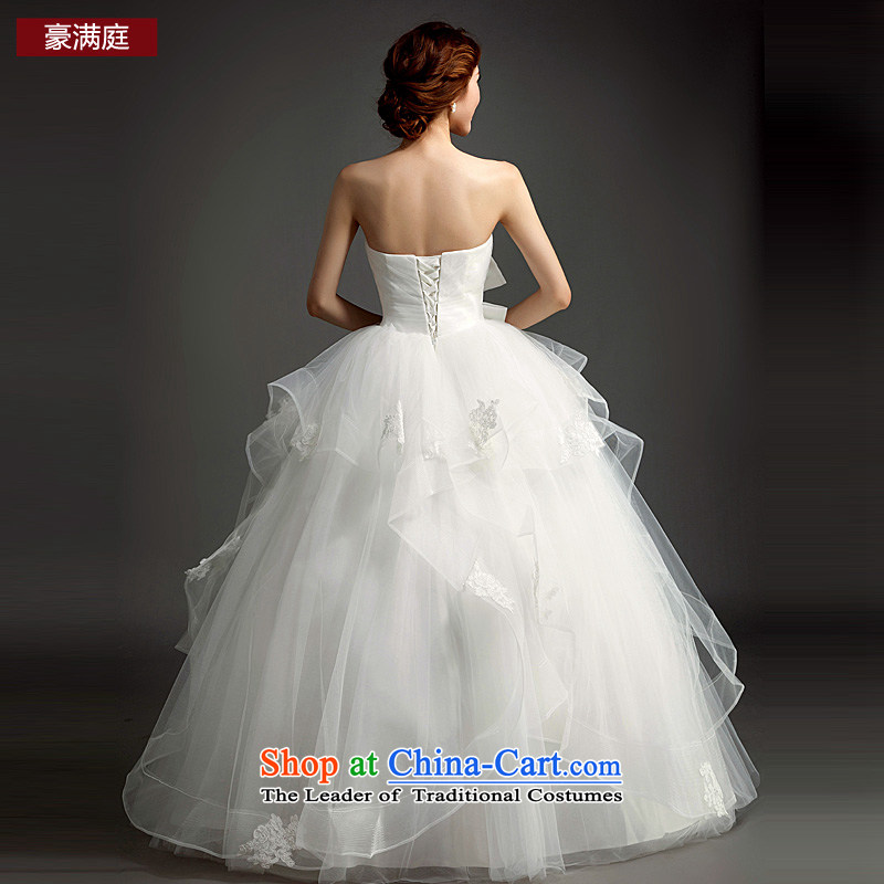 Wedding dress 2015 Spring/Summer new bon bon princess skirt Korean brides custom wedding dress minimalist wiping the chest wedding White XL, Ho full Chamber , , , shopping on the Internet