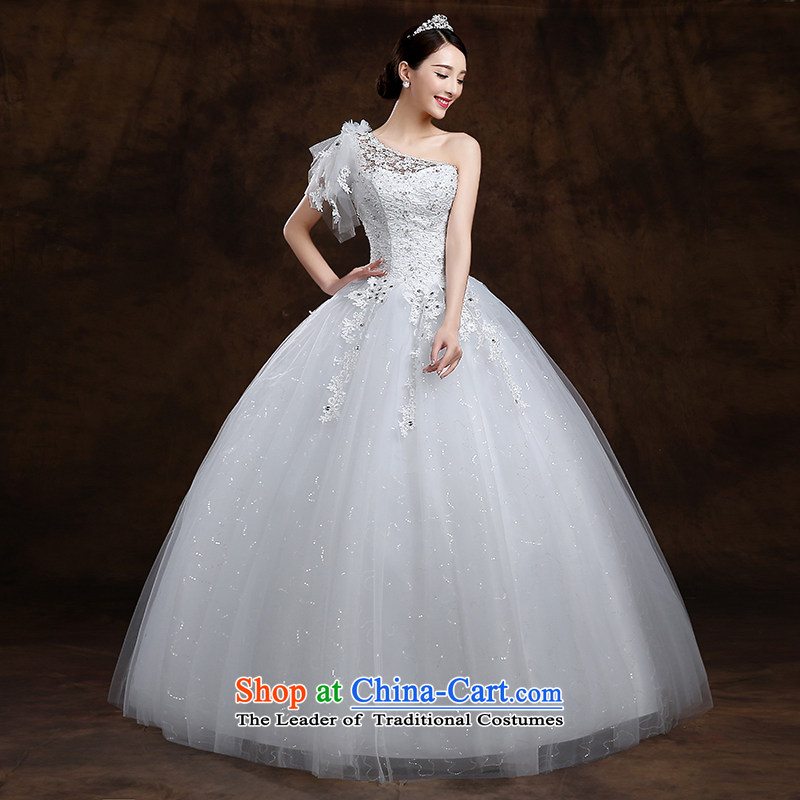The first white into about 2015 Spring/Summer new Korean shoulder to align the Sau San white marriages wedding dresses video thin white XXL, white first into about shopping on the Internet has been pressed.