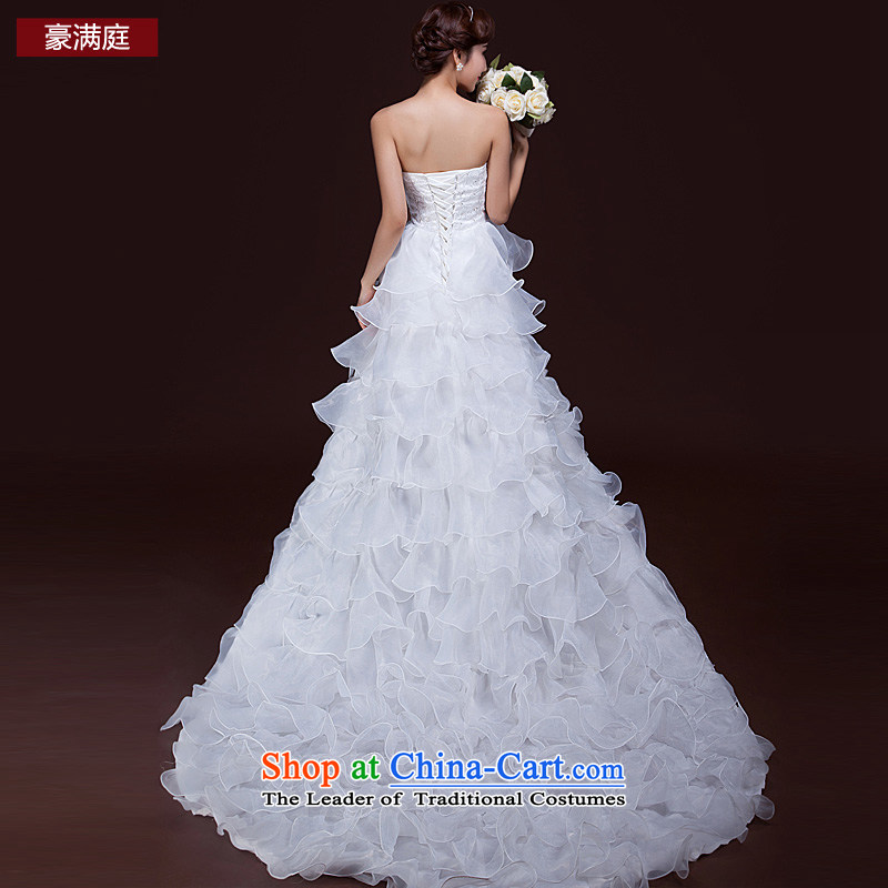 In spring and summer 2015 new bride, before I got married after short Han tail wiping the chest edition wedding dress strap white petals S Ho full Chamber , , , shopping on the Internet