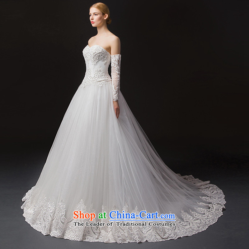 There is a new 2015 anointed carnival chest long-sleeved removable wedding dresses small trailing white 10 yards, HOC , , , shopping on the Internet