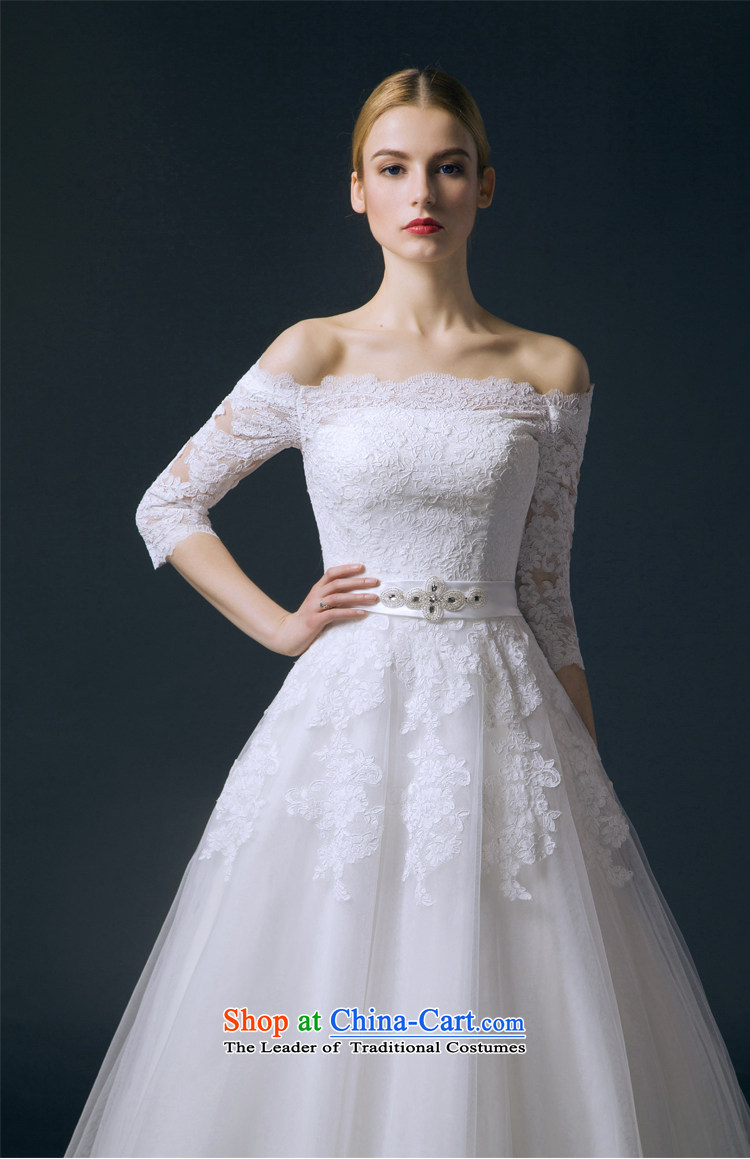 There is a new course 2015 wedding dresses of the word in the shoulder lace cuff small trailing white Sau San 10 pictures, prices, brand platters! The elections are supplied in the national character of distribution, so action, buy now enjoy more preferential! As soon as possible.