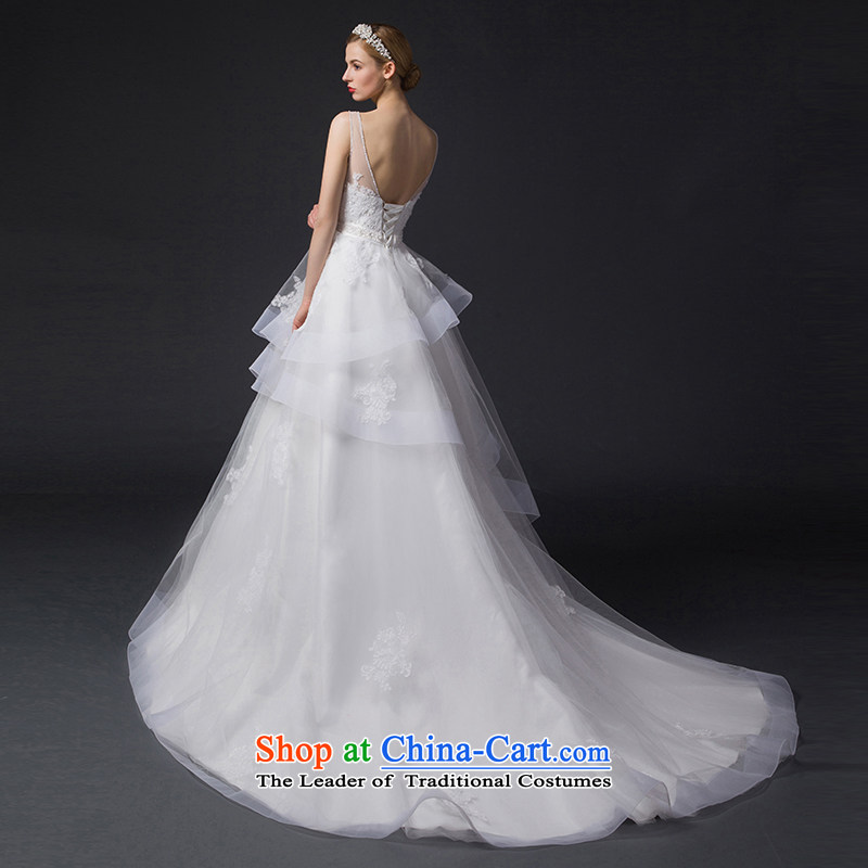 There is a Pandora wedding dresses Sau San shoulders lace billowy flounces petticoats small trailing white 4 yards, HOC , , , shopping on the Internet