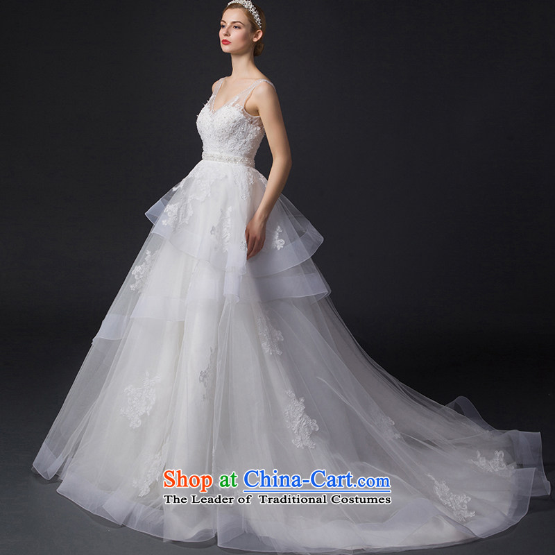 There is a Pandora wedding dresses Sau San shoulders lace billowy flounces petticoats small trailing white 4 yards, HOC , , , shopping on the Internet