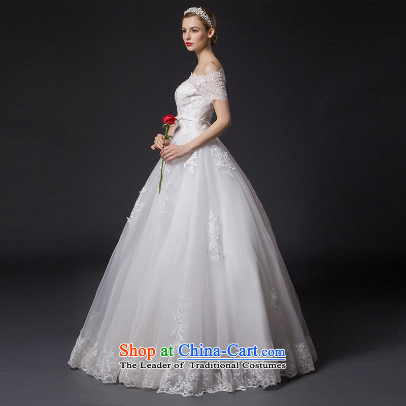 There is a new 2015-shui wedding dresses to align the word short-sleeve shoulder lace video thin white, 6 code, HOC , , , shopping on the Internet